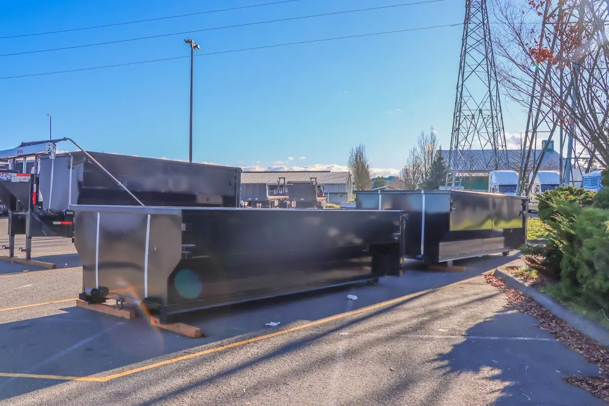 Roll-off dumpster ready for waste disposal at job site for Commercial Dumpster Rental in Anna